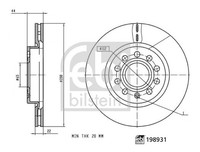2X Febi Bilstein Bremsscheibe Vorne InnenbelüFtet Ø280Mm FüR MG ZP2 ZS32