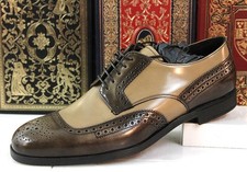 PRADA MEN'S SHOES OXFORD TAN BROWN [SIZE 10 D US or 8.5 EU] NEW IN BOX - RARE