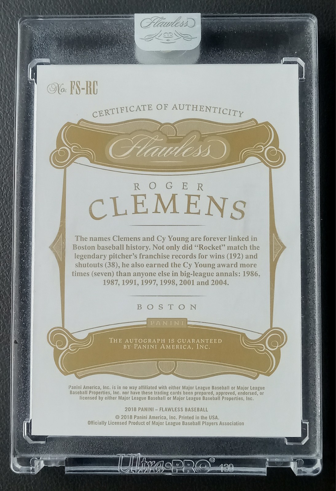 2018 Flawless Roger Clemens #4/7 auto. Seven Time Cy Young Award Winner 🔥 🔥  view 6