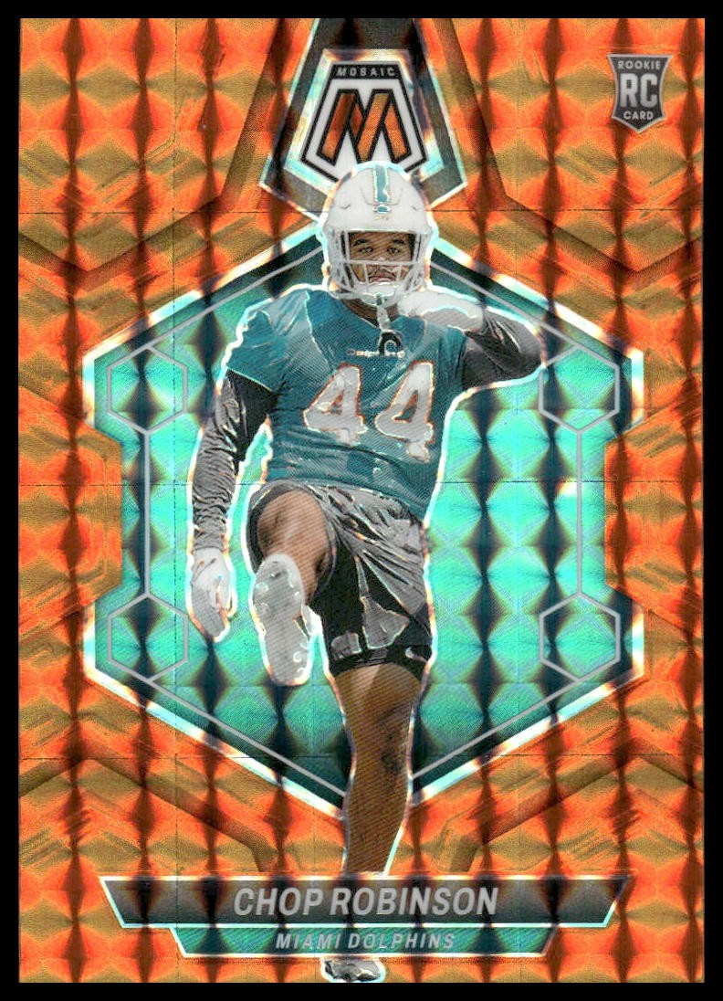 2024 Panini Mosaic #321 Chop Robinson /199 Rookie Mosaic Orange Miami Dolphins
