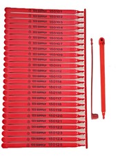 - 100 Red Plastic Truck Seals Red Trailer Seals - Freight Seals Load Seals Sh