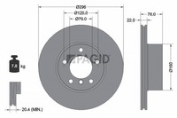 2X Pagid Bremsscheibe InnenbelüFtet Ø296Mm FüR BMW 5Er E39
