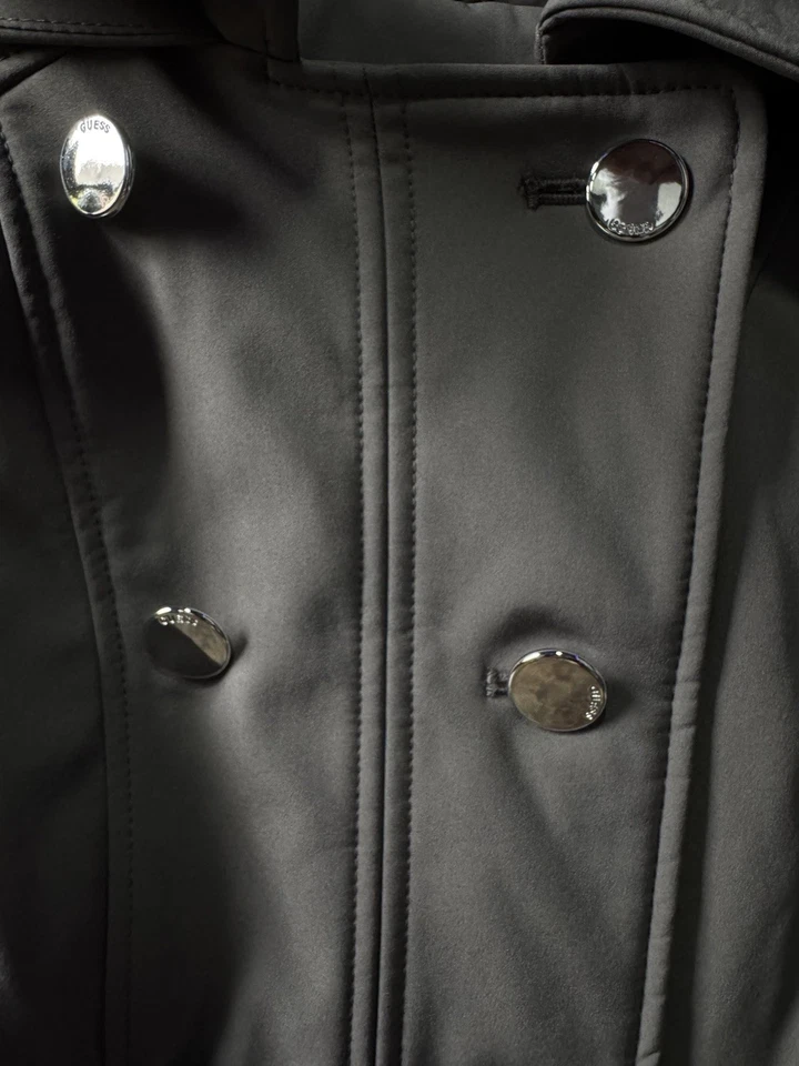 RARE Guess Women’s Jacket Size Small. Grey Windbreaker With Hoodie. NEVER USED. - Image 4 of 4