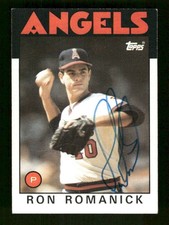 1986 Topps 733 Ron Romanick signed auto autograph blue sharpie, very rare  ASC B
