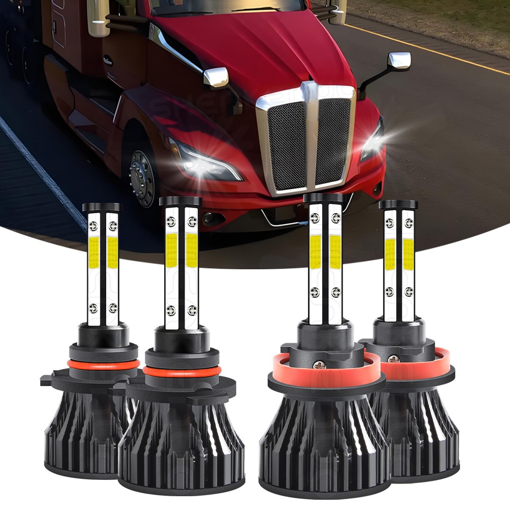 For Kenworth T680 T880 2013-2019 6000K White LED Headlight Bulbs