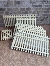 Dolls House 1/12 Scale Miniature White Painted Picket Fence Panels Total 130cm
