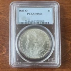 1883-O Morgan Dollar PCGS MS64 $1 New Orleans 90% Silver Coin