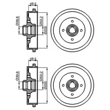 Tambour de frein Audi 200
