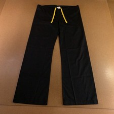 WonderWink Unisex Size Small Black Orgins Papa Drawstring Scrub Pant 5006 NWT