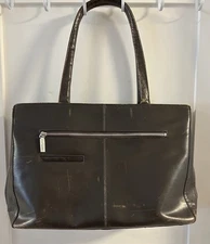 HOBO The Original Shoulder Bag Purse Leather Brown Zip Close Large Pockets 15x10