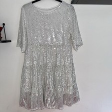 Babydoll sequin mini dress, size m