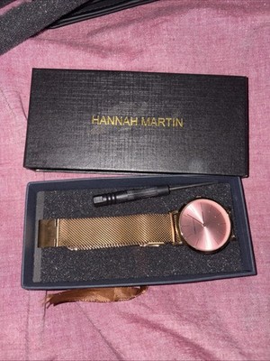 Hannah Martin Damen Armbanduhr Rose-Gold Verstellbar Armband