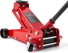 Heavy-duty Steel Racing Floor Jack 3 Ton - Quick Lift For Vehicles Up To 19.7