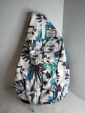 Kamo Tropical Floral Print Crossbody Sling Backpack Lightweight Water Resistant