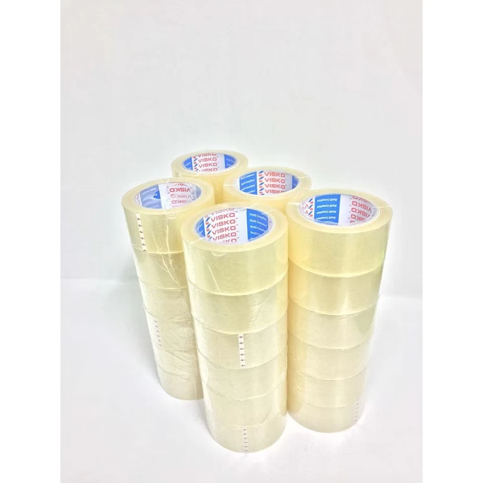CLEAR PACKING TAPE PARCEL STRONG 48MM X 66M BOX SEALING SELLOTAPE PACKAGING 36 - Image 2 of 3