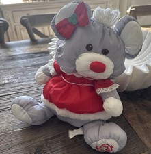 Puffalump Christmas Mouse Mrs. Claus Fisher Price Vintage Plush Clean and Bright