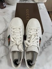 Gucci Ace Trainers Sneaker Shoes White Bee Web Green Red Mens UK 8.5 US 9.5 42.5