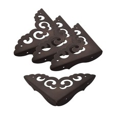 Corner Protector Edge 4 Pcs Antique Metal Decorative Box Corner Metal Bumpers...