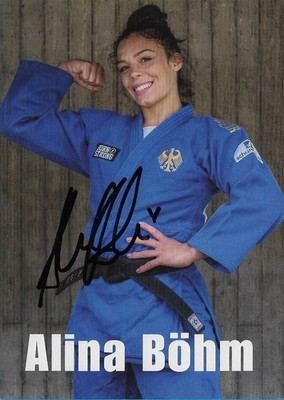 Alina Böhm  Original  Autogramm Judoka Europameisterin 2022 und 2023