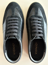 Vionic Thrive Slip-On Sneaker Mule Black Leather Suede Arch Support Size 6, EU37