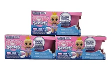 NEW! Baby Secrets Bathtime Surprise Metallic Royal Baby LIMITED EDITION *3 PACK*