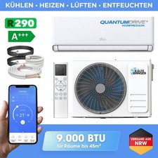 R290 Split Klimaanlage A+++ 9000 BTU 2,8 kW Klimagerät mit Heizfunktion …