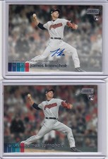 * 2 * JAMES KARINCHAK * 2020 TOPPS STADIUM CLUB AUTO ON CARD RC + BASE RC 