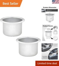 Elegant Silver Aluminum Cup Holders - Versatile Drink Holders For Home Travel