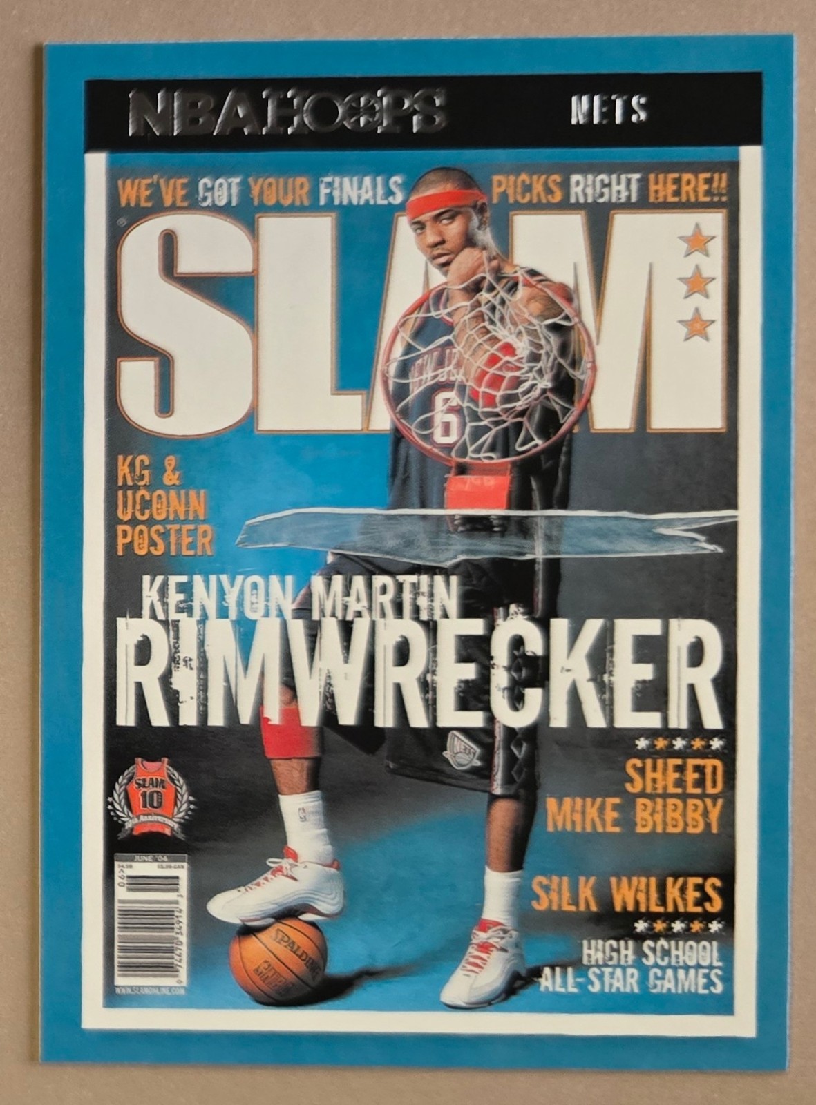 2021-22 NBA Hoops #79 Kenyon Martin Slam Magazine New Jersey Nets