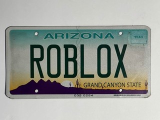 Arizona Vanity License Plate "ROBLOX"