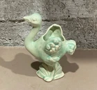 Vintage Brush McCoy Pottery Light Green Ostrich Vase 1940's HTF