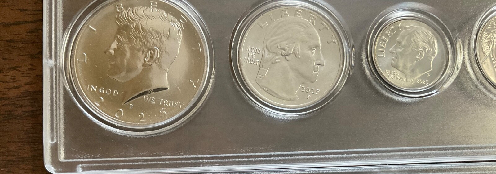 2025 Mint Set, Birth Set in New Holder; 5 BU/MS Coins; Half Dollar - Cent