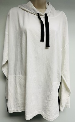 J Jill Fit Progress Women's Plus Sz 2X  White Athleisure Color Block Hoodie