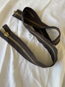 38 Inch Heavy Duty Zipper brass brown