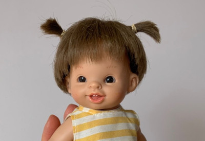 Paola Reina Puppe, kleine Kleinkind Babypuppe, Sammler Kunstpuppe