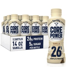 Core Power Protein Shake Vanilla 26g 14oz 12 Pack High Protein Milk Drink