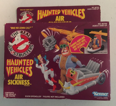 Vintage 1986 Kenner THE REAL GHOSTBUSTERS HAUNTED VEHICLES AIR SICKNESS NEW