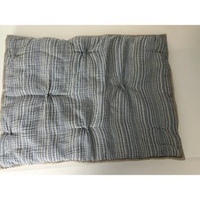 POTTERY BARN blue soft cotton striped standard pillow shams x 2