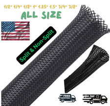 Braided Split Sleeving Wire Loom Tubing Cable insulated Sleeve Cord Protector