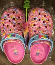 Crocs Classic Lisa Frank Pink Unicorn Clog size 4 Kids
