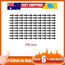 100x Car Auto TR 413 Snap In Tyre (Tire) Valve Rubber Tubeless Short Valve Black