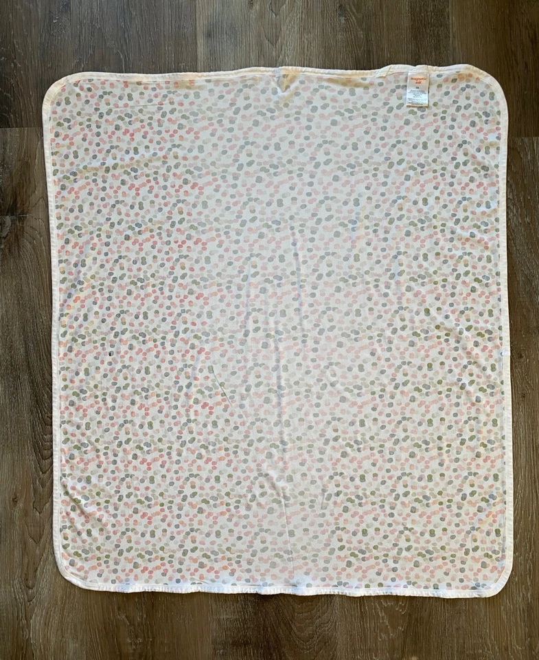 MAGNETIC ME ivory with polka dot thin lightweight swaddling blanket~MODAL~ - Image 4 of 4