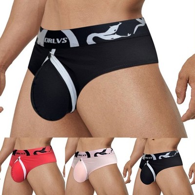 Herren Slips 10%Elasthan Material schwarz Farboption Buchstabe Taille Muster