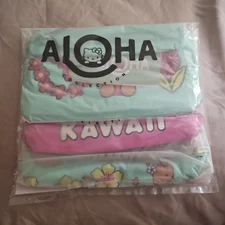 Aloha Collection Hello Kitty Mini Pouch Set 3 Piece Sun Kissed DFS Exclusive