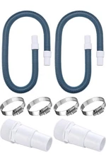 Jadive 2 Pack 1 1/2" Swimming Pool Filter Hose Replacement Kit 59" Long Pool 
