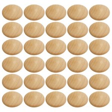 50 Pcs Wooden Round Screw Hole Covers Plugs Button Stoppers for Woodworking