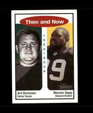 2006 Heritage Then and Now #TN5 Warren Sapp and Art Donovan