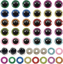 60 Stück 16mm Sicherheitsaugen Puppenaugen Tieraugen Kunststoff Bastel Augen Gli