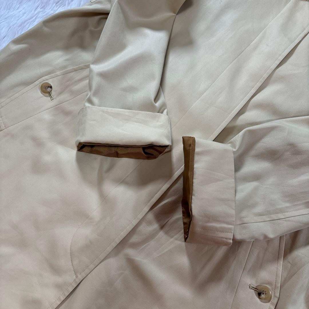 Burberry Trench Coat Beige Cotton With Nova Check Pattern Size M Women thumbnail 12