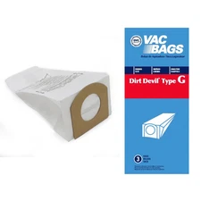 DVC Paper Replacement Style G Bags Fit Royal / Dirt Devil Handvacs 103, 103WCM,